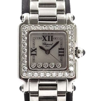 Wert 21100   Chopard Happy Sport Square Quarz Uhr 8895 Stahl Diamanten 1,22ct...