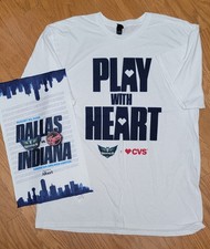 Dallas Wings WNBA Rally Towels & PLAY WITH HEART by CVS T-Shirt Unisex XL Set