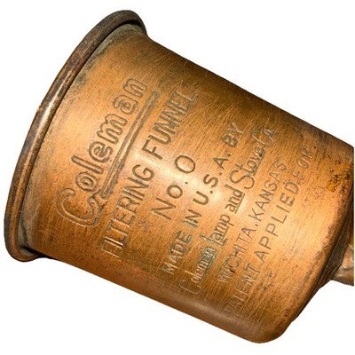 ライト・ランタン Coleman No.0 Copper Funnel Vintage Coleman Copper Filtering Funnel No 0 - Kansas USA Lamp And