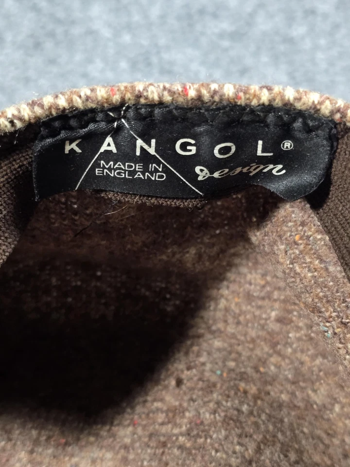 Boné vintage Kangol chapéu ajustado masculino pequeno lã tweed jornaleiro feito na Inglaterra anos 90 - Imagem 4 de 4