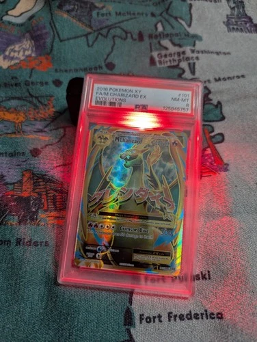 2016 POKEMON XY EVOLUTIONS #101 FULL ART/M CHARIZARD EX PSA 8