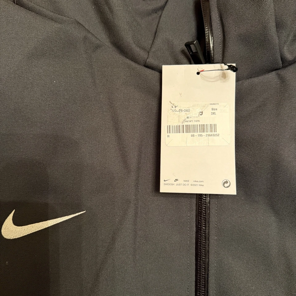 Abrigo de invierno parka con capucha Nike 550 gris oscuro para hombre talla 3XL emitido por el equipo PE Foto 2 de 4