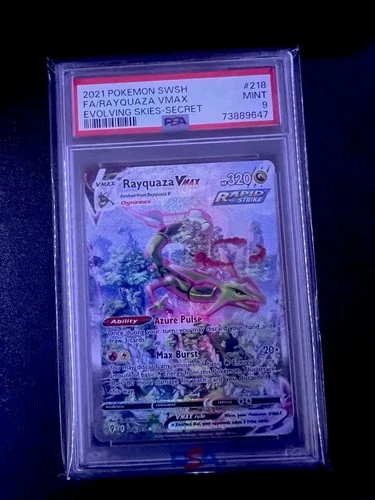 RAYQUAZA VMAX EVOLVING SKIES PSA 9 2021