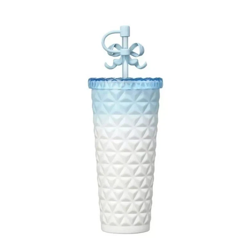 New Starbucks Korea 2024 Blue Gradient 591ml Clash Ribbon Dion SS Straw Cold Cup - Image 3 of 4