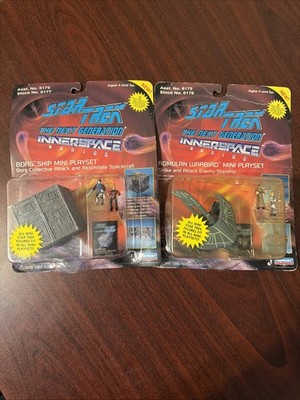 2 Star Trek: The Next Generation Innerspace Series Romulan Warbird,Borg Ship