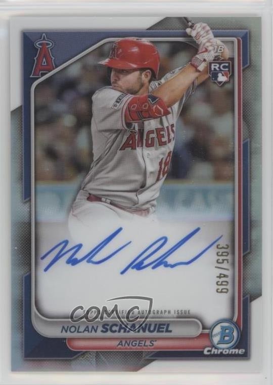 2024 Bowman Chrome Rookie Refractor 395/499 Nolan Schanuel #CRA-NS Auto RC 00rs