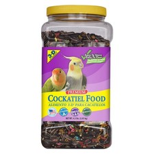 3-D Pet Products Premium Cockatiel Bird Food Seeds, with Probiotics, 4.5 lb. Sta