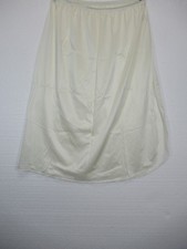 Vintage Vassarette Satin Skirt Half Slip Women Large Ivory Nylon Slit
