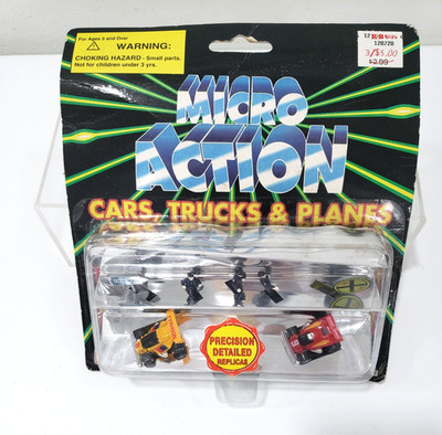 Vintage 1980s FunRise Micro Action Cars figures road signs - Sealed