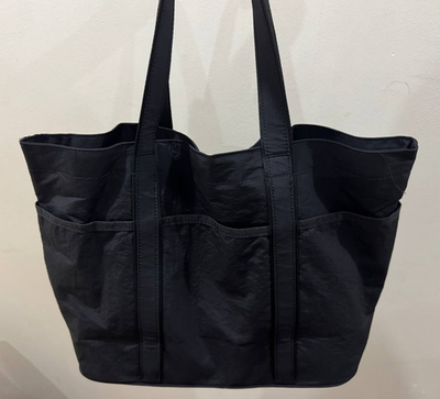 Lululemon Daily Tote Bag – Black Multi –Stylish Pocket Gym & Yoga