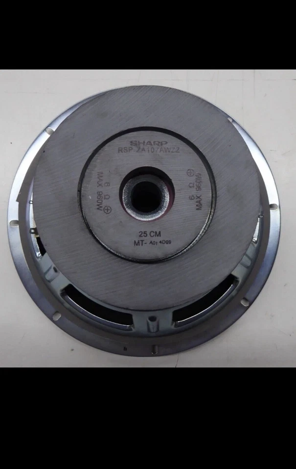 Subwoofer Sharp RSP-ZA107AWZZ 10" 6 ohm bobina de voz dupla da CP-SW10000S - Imagem 2 de 4