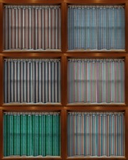 Colorful Stripes Ring Top Valances or Curtains 6 Colors Available