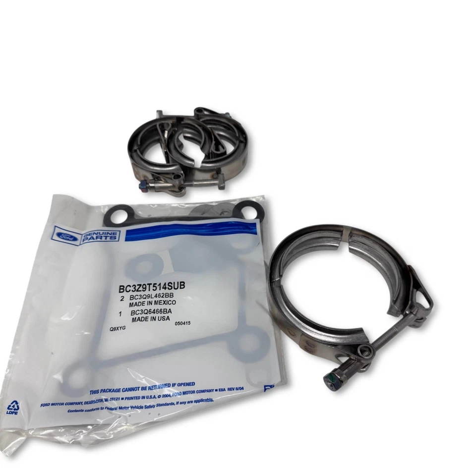 FORD BC3Z-9T514-A Turbo Mounting Kit Clamps Gaskets 6.7L Powerstroke Diesel NOS - Image 2 of 4