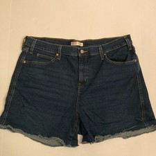 Signature Levi Strauss Heritage High-Rise Denim Jean Womens Shorts Cut Off 22w36