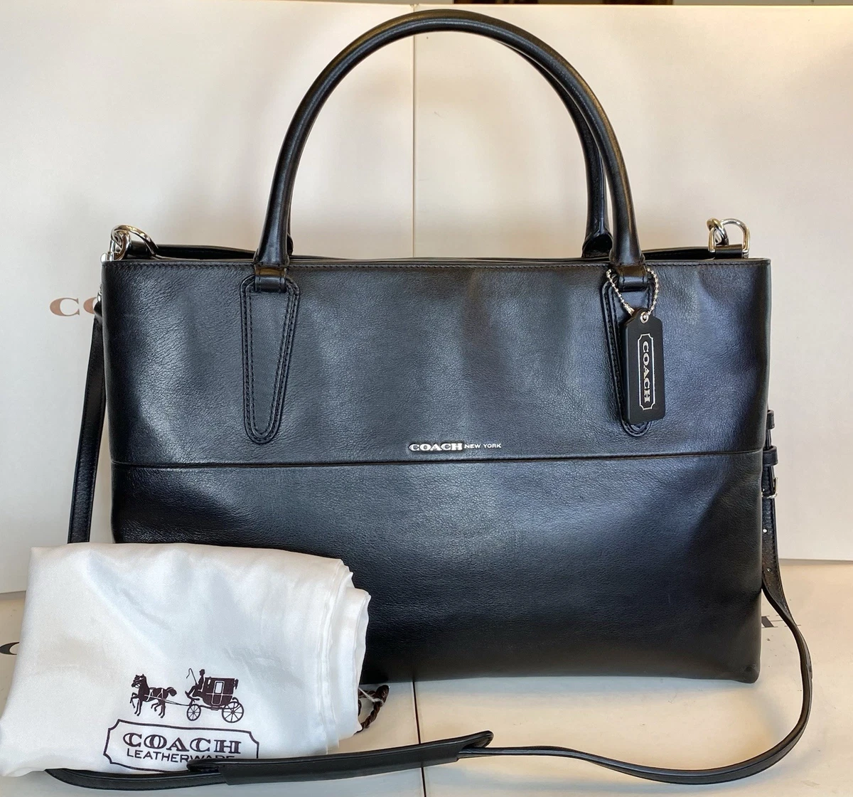 Coach Borough Leather Exterior Large Bags & Handbags for Women for