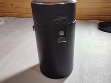 Black Faux Leather Padded Camera Lens Case-Snap Closure- Taiwan