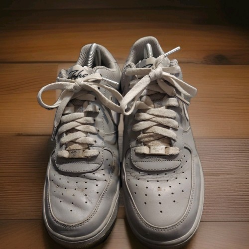 Nike Air Force 1 Shoes Triple White Mens Size 10 Grey Tennis Shoes 318775-003