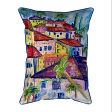 Betsy Drake Fun City I Extra Large 24 X 20 Indoor Outdoor Pillow