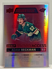 2021-22 Upper Deck Credentials - Debut Ticket Access Adam Beckman #117 Red /199