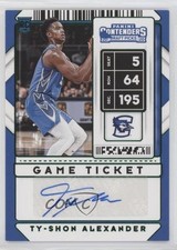 2020 Panini Contenders Draft Picks Game Ticket Green Ty-Shon Alexander Auto 5c9