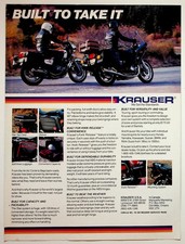 Krauser Motorcycle Luggage Vintage Magazine Print Ad Starlet Star Cases 1980s