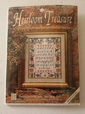 Designs For The Needle Floral Sampler Heirloom Treasure Cross Stitch Kit 8"x10"