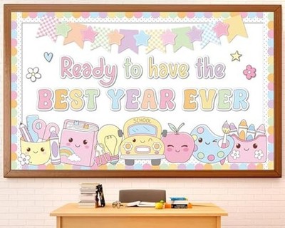 Groovy Back to School Bulletin Board Set Ready to Have the Best Year Ever