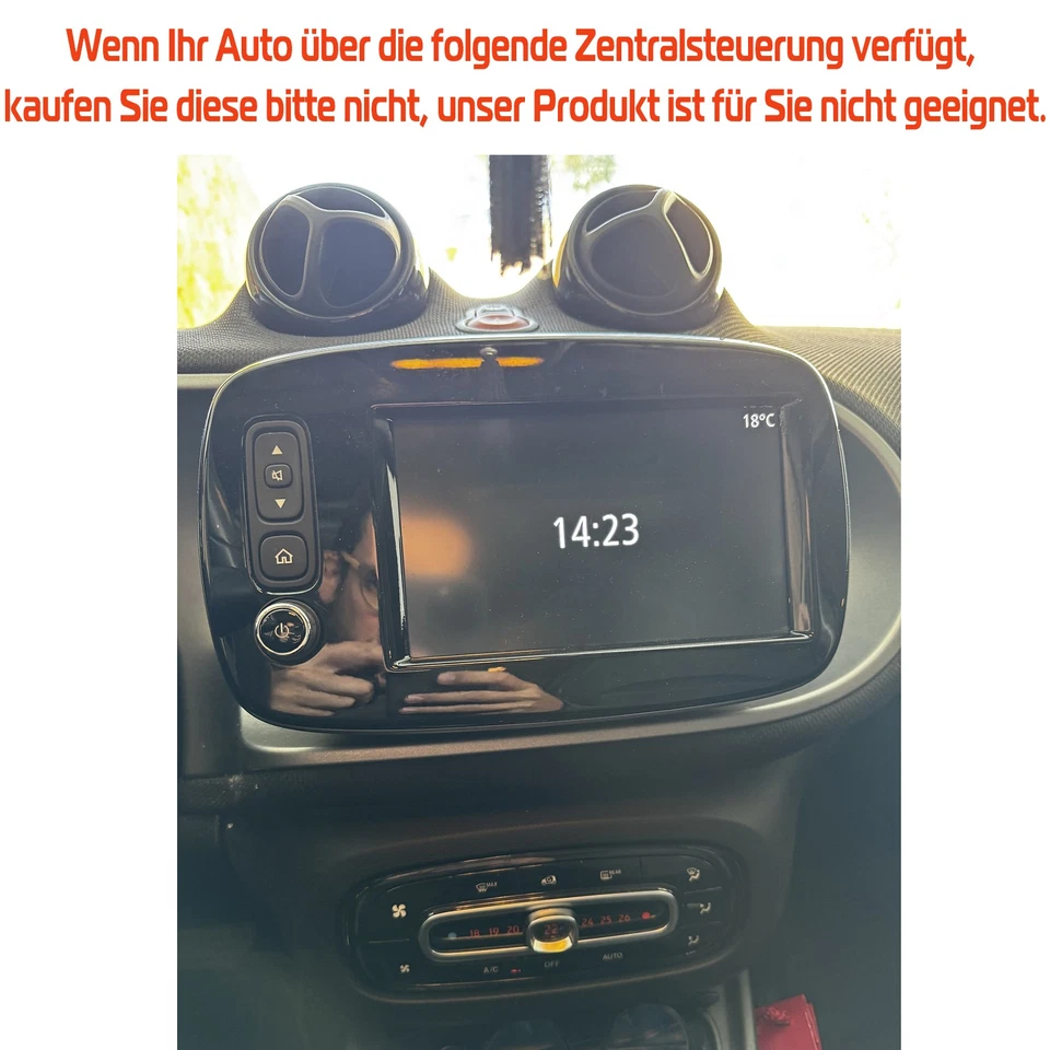Für Smart Fortwo 453 2014-2019 Android 13 CarPlay 4+64GB Autoradio GPS Navi WIFI - Bild 2 von 4