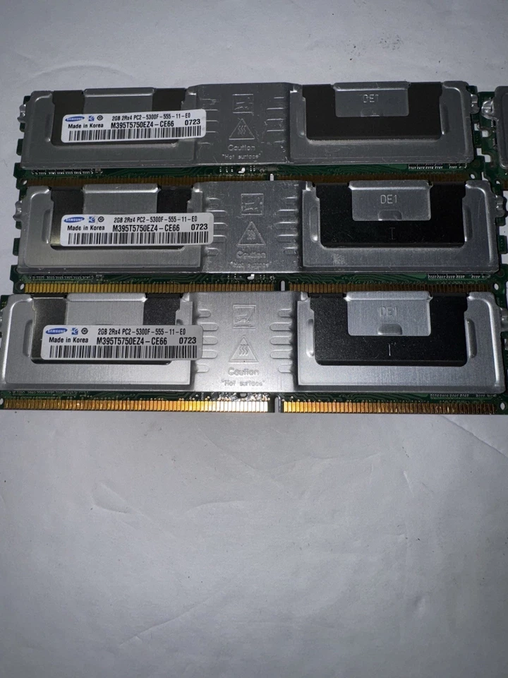 Samsung 8GB (2x 4GB) Server ram modules 2RX4 PC2-5300F MT395T5160CZ4-CE66 - Image 3 of 4