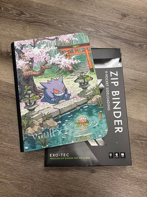 Vault X Zip Trading Card Binder 4 Pocket or 9 Pocket Exo-Tec Gengar Art