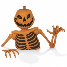 4 Ft. Halloween Pumpkin Groundbreaker Skeleton, Scary Outdoor Yard Decoration