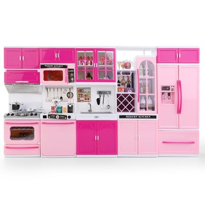Doll Kitchen Playset for , My Modern Mini Kitchen House Furniture Pretend Pla...