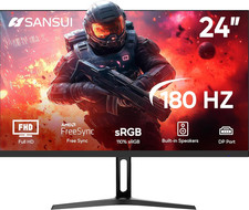 24 Inch Gaming Monitor 180Hz 3Ms Computer Monitor with Built-In Speakers FHD 108