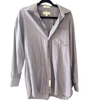 John W Nordstrom Mens 16-33 Dress Shirt Light Purple Italian Fabric Herringbone