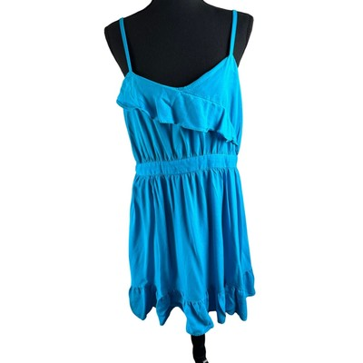 #ad #ad Xhilaration Aqua Blue Short Sundress XXL $10.00