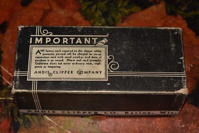 Vintage Andis Clipper Company Model M Box and Paperwork Only!