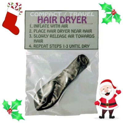 LJB CREATIONS Secret Santa Christmas Joke Novelty Funny Gift HAIR DRYER Humour Xmas Present