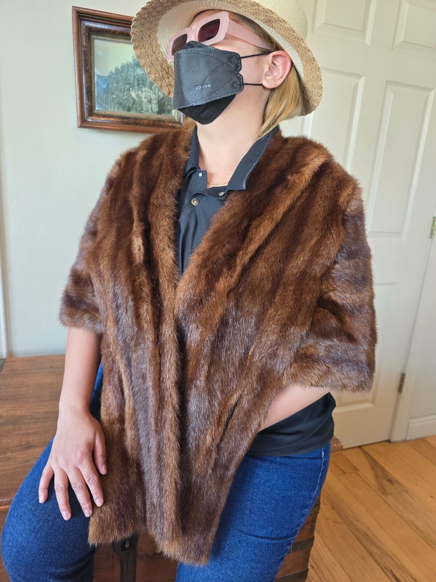 Kolinsky Fur Women's Stole Wrap Shawl *Great condition!* VINTAGE