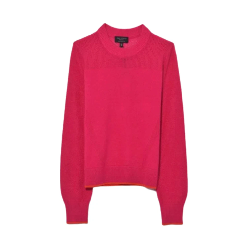 Rag Bone Yorke Cashmere Pullover Sweater Womens XXS Pink Fuchsia