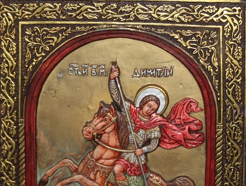 Handgefertigte Relief orthodoxe Ikone des Heiligen Demetrius - Bild 3 von 11