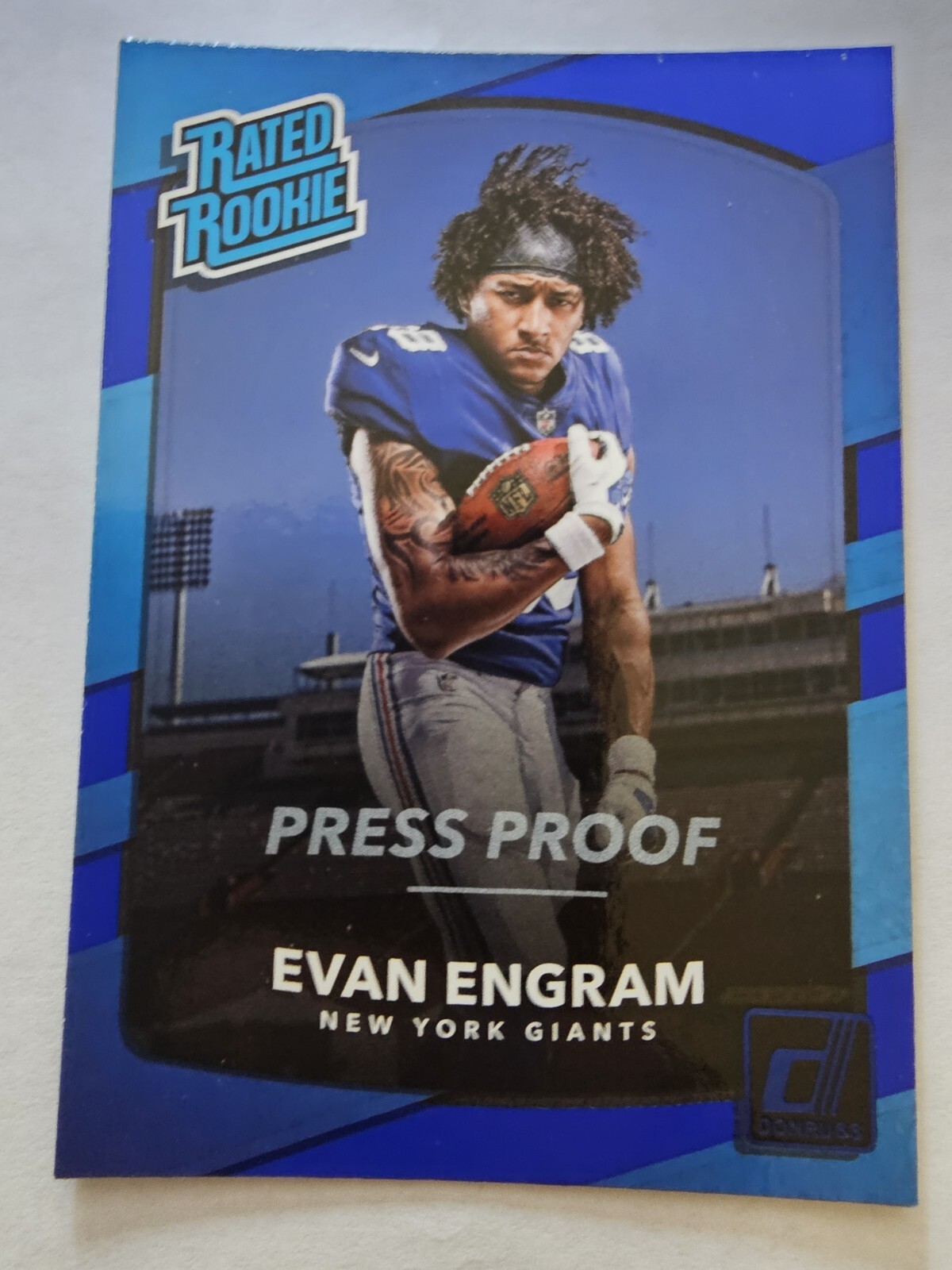 2017 Donruss Evan Engram Blue Press Proof RC #330 Rookie