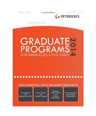 Peterson's Graduate Programs in the Humanities, Arts & Social Sciences, Peterson