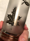 Vintage Set Of 8 Libbey Metallic Leaf Foliage Glasses with Carrier MCM 5.5x2.75" — photo 8