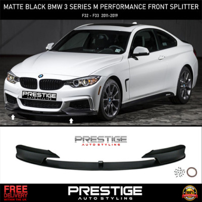 BMW 4ER F32 F33 F36 FRONT SPLITTER LIPPE MATT SCHWARZ SPOILER M PERFORMANCE
