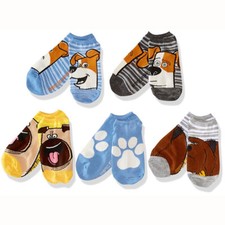 5 PAIR Secret Life of Pets Assorted No Show Socks Size 6-8.5, For Kids Boys NEW