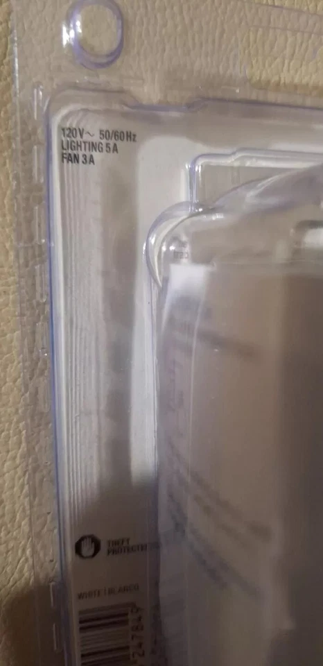 🆕 Interruptor inteligente original Lutron de Caseta, para luces5A y ventiladores3A (PD-5ANS-WH-R) Foto 3 de 4