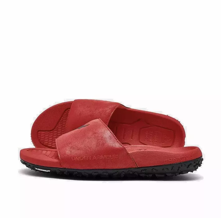NWT Men s Size 13 Under Armour Project Rock SL Slide Sandals Red