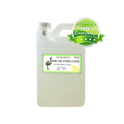 ULTRA CLEAR EMU OIL BY DR.ADORABLE 100% PURE ORGANIC NATURAL   2 OZ UP TO 7 LB