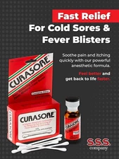 Curasore – Pain Relieving Anesthetic for Cold Sores & Fever Blisters (0.5 oz)