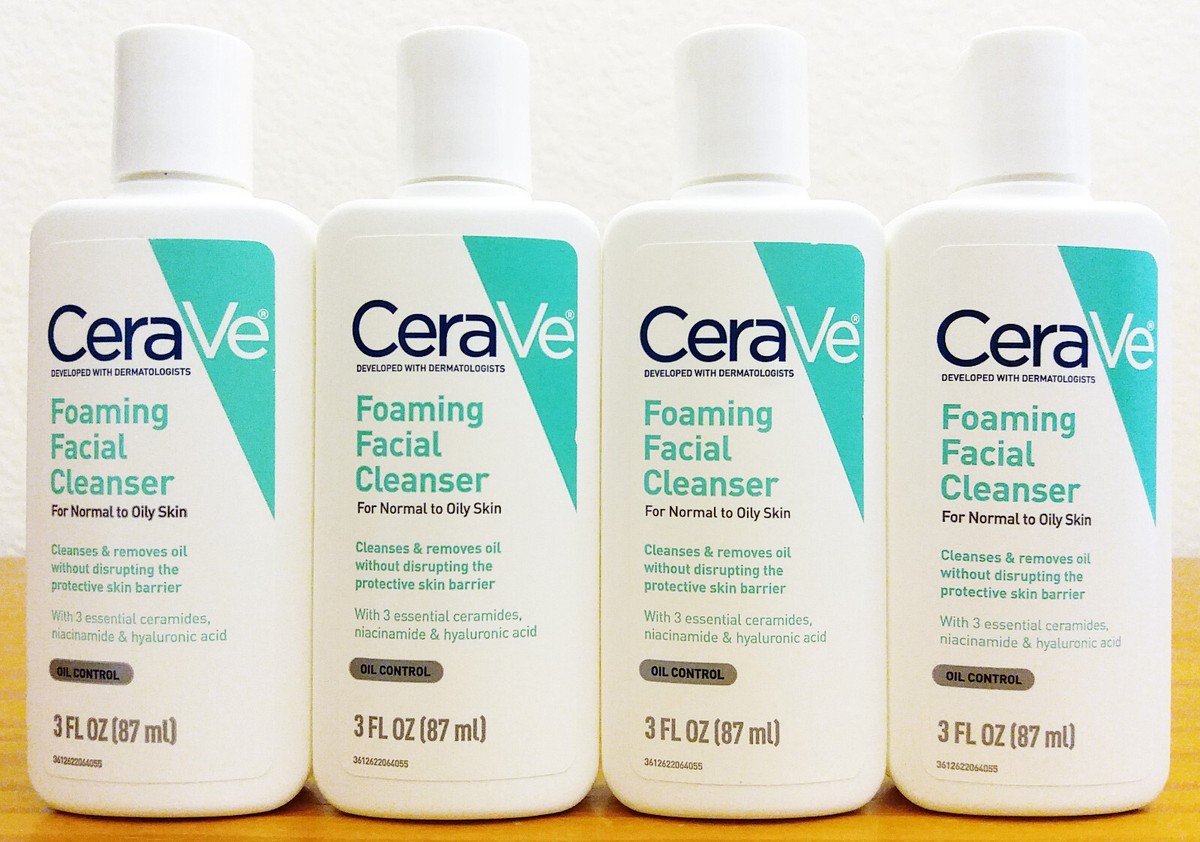 CeraVe Foaming Facial Cleanser for Normal to Oily Skin, 3 fl
